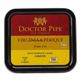 Fumo para Cachimbo Doctor Pipe Virginia & Perique Flake - Lata (50g)